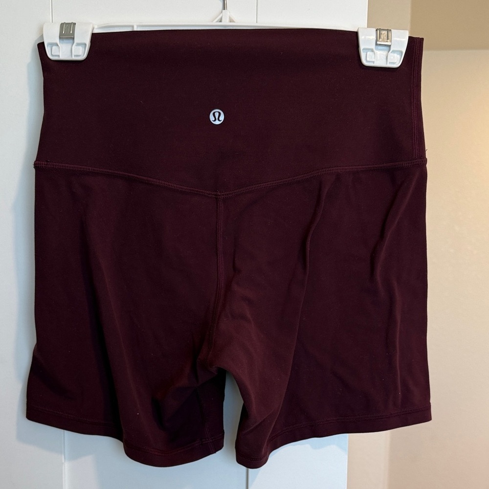 lululemon athletica Deep Red Bike Shorts size 8